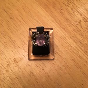 Amethyst and Marcasite Ring .925 Sz. 7.5
